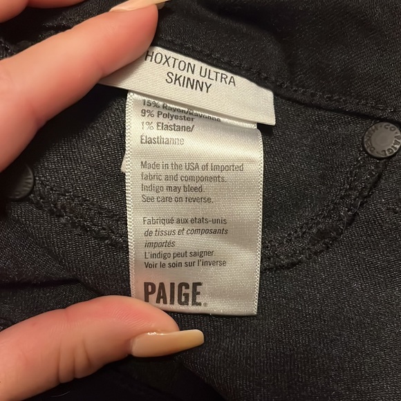 PAIGE Hoxton Ultra Skinny Night Violet Shimmer Glitter Denim - Picture 12 of 16